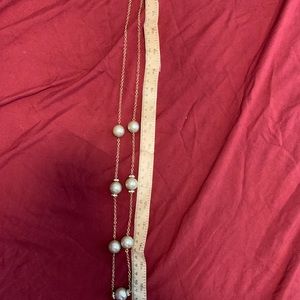 J. Crew Jewelry - EUC J crew long faux grey pearl goldtone necklace J. Crew Jewelry - EUC J crew long faux grey pearl goldtone necklace